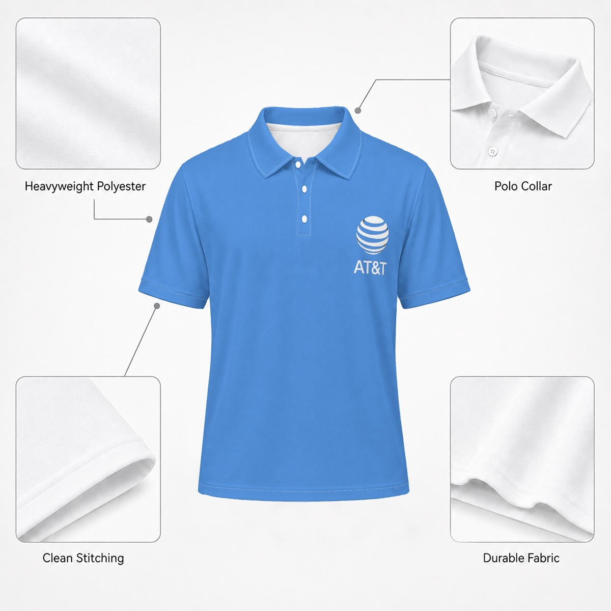 All-Over Print Men's Heavyweight Polyester Polo Shirt|210GSM