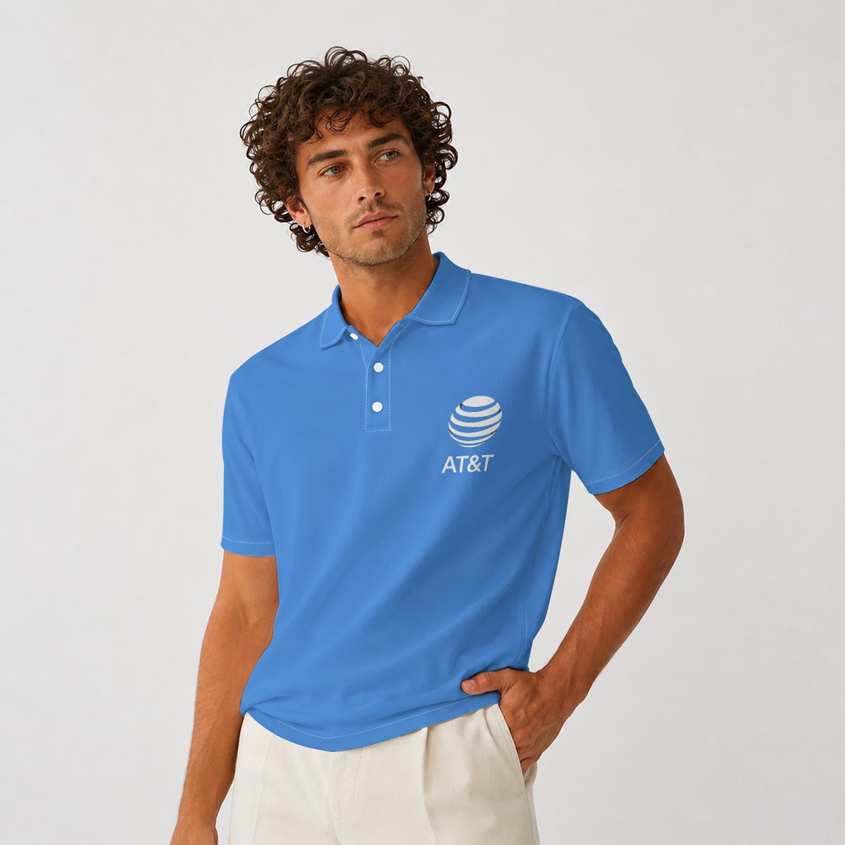 All-Over Print Men's Heavyweight Polyester Polo Shirt|210GSM
