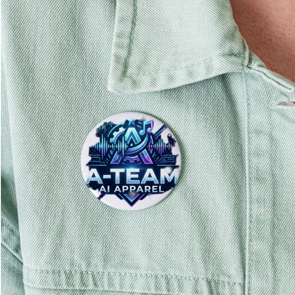 A-Team Buttons large 2.2'' (5-pack) - white