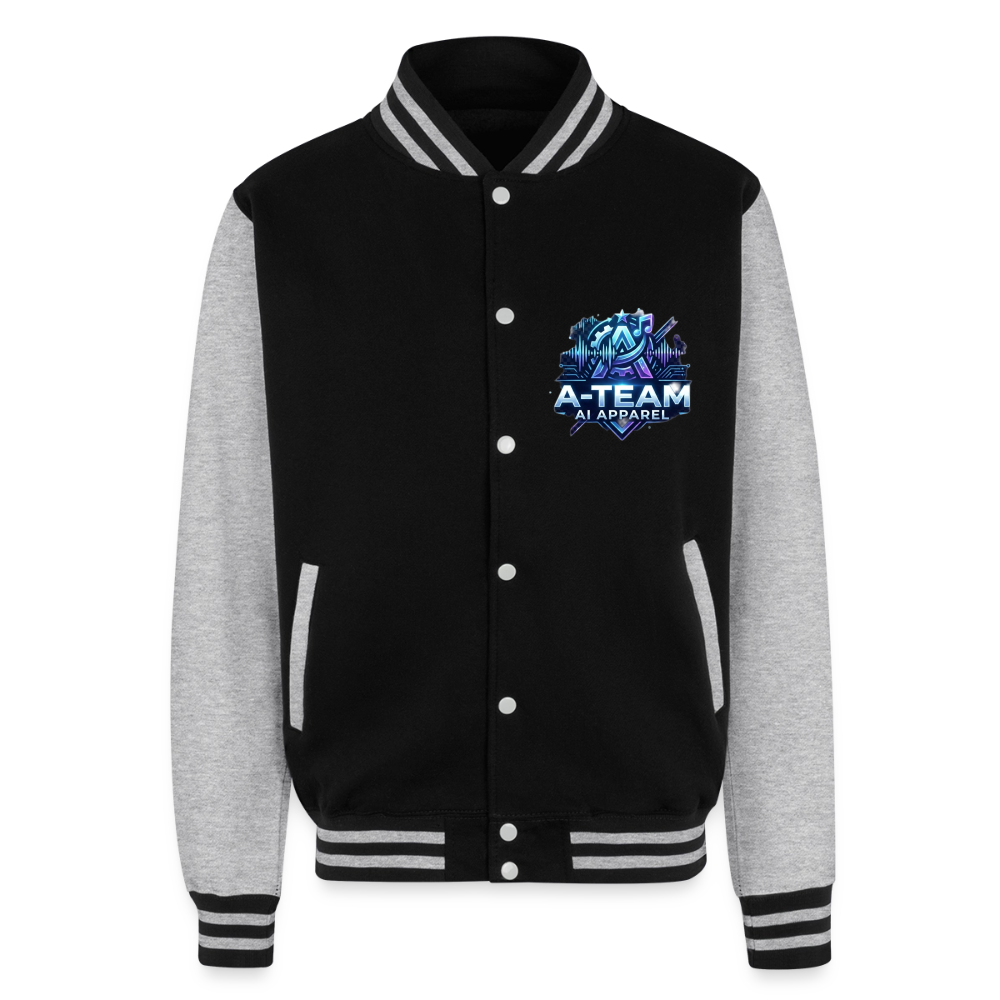 A-Team Unisex College Sweat Jacket - black/heather grey