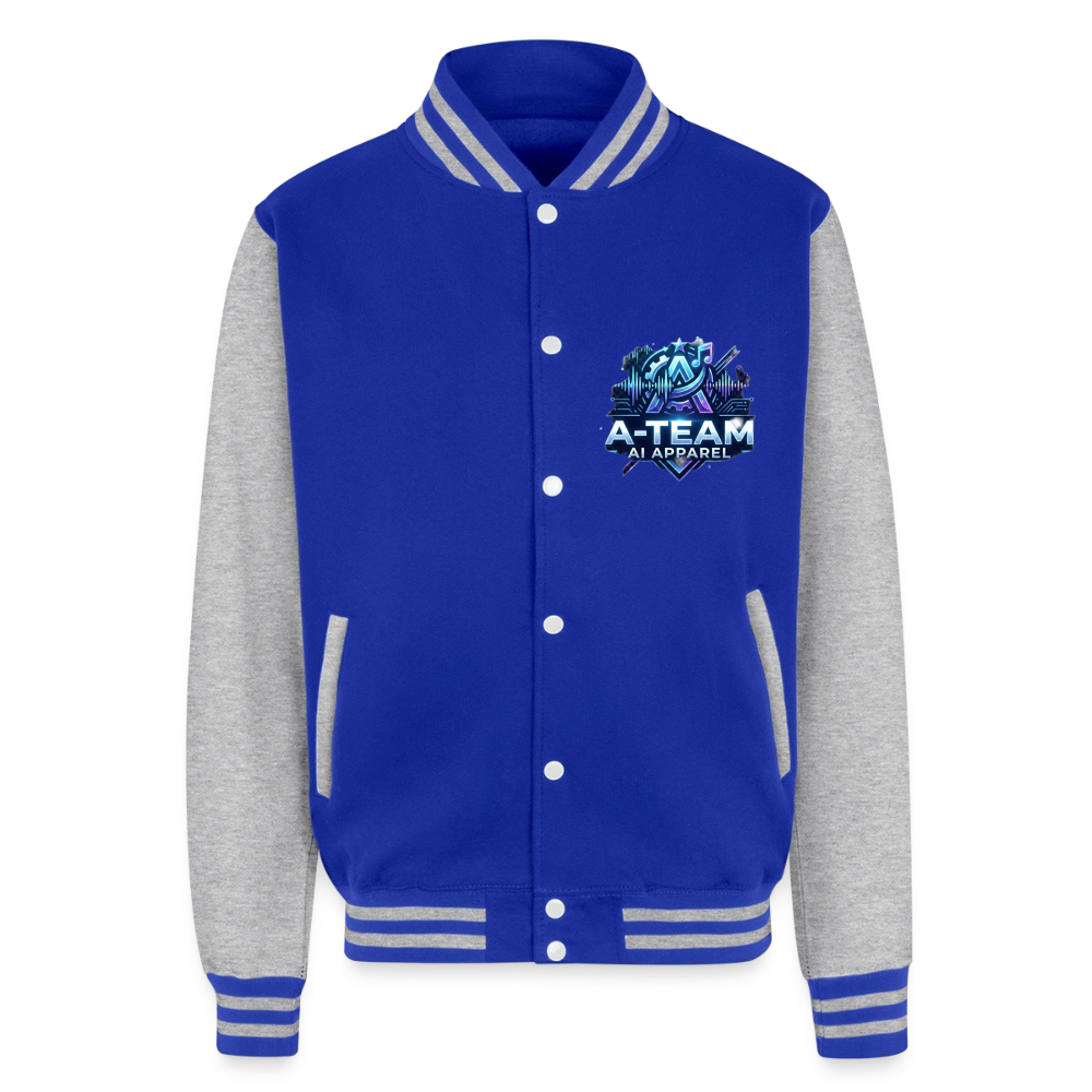A-Team Unisex College Sweat Jacket - royal/heather grey