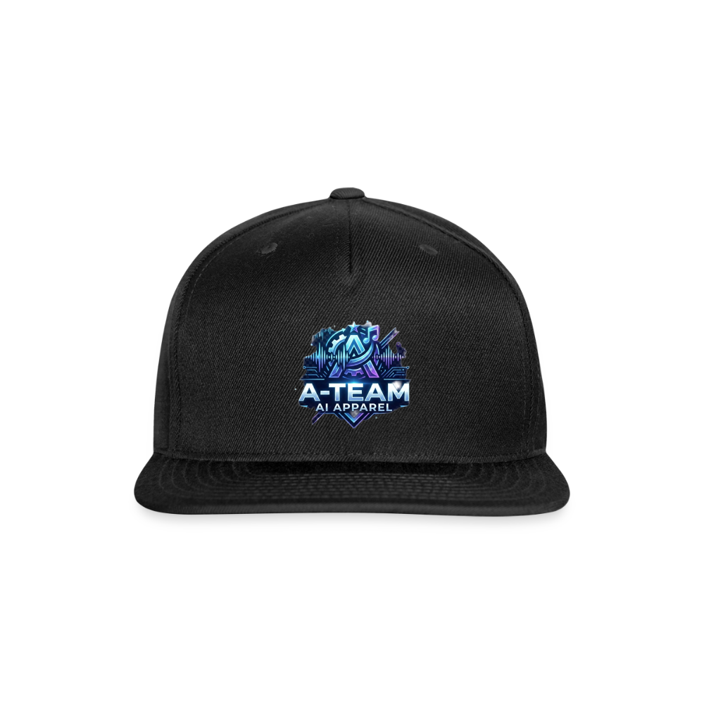 Snapback Baseball Cap - black
