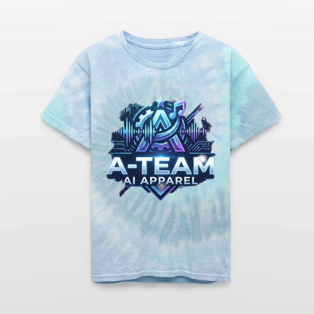 A-Team Kid's Tie Dye T-Shirt - blue lagoon